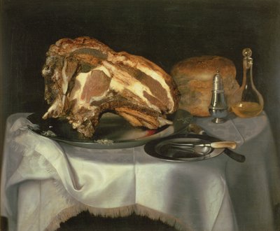 Still Life with Joint of Beef on a Pewter Dish by George Smith